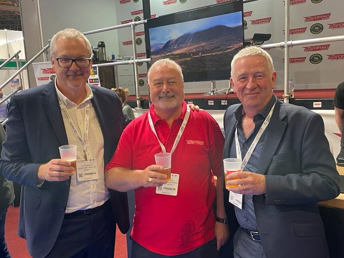 Steve Breen and Dave Brown with Alex Hayes, CEO at Drac Logistics at Multimodal 2023