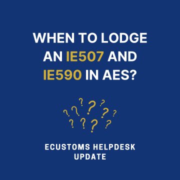 When to Lodge an IE507 and IE590 in AES?