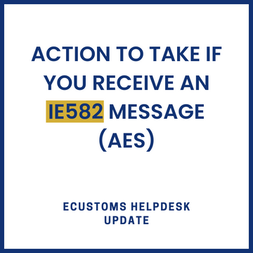 1. Action to take if you receive an IE582 (REQUEST ON NON-EXITED EXPORT) message.